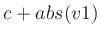 $c+abs(v{\rm 1})$