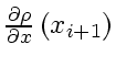 $ \frac{\partial \rho}{\partial x} \left( x_{i+1} \right)$