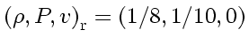 \bgroup\color{DEFcolor}$\left( \rho, P, v_{} \right)_\mathrm{r} = \left( 1/8, 1/10, 0 \right)$\egroup