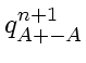 $\displaystyle q_{A+-A}^{n+1}$