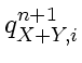 $\displaystyle q_{X+Y,i}^{n+1}$