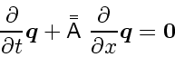 \begin{displaymath}
\;\! \frac{\partial }{\partial t} \ensuremath{\mathchoice{\...
...th$\scriptstyle 0$}}
{\mbox{\boldmath$\scriptscriptstyle 0$}}}
\end{displaymath}