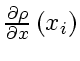 $ \frac{\partial \rho}{\partial x} \left( x_i \right)$
