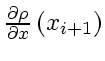 $ \frac{\partial \rho}{\partial x} \left( x_{i+1} \right)$