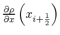 $ \frac{\partial \rho}{\partial x} \left( x_{i+\frac{1}{2}} \right)$