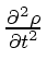 \bgroup\color{DEFcolor}$ \frac{\partial^2 \rho}{{\partial t}^2} $\egroup