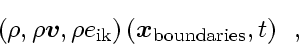 \begin{displaymath}
\left( \rho, \rho\ensuremath{\mathchoice{\mbox{\boldmath$\d...
...ptscriptstyle x$}}}_\mathrm{boundaries}, t \right)
\enspace ,
\end{displaymath}