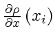 $ \frac{\partial \rho}{\partial x} \left( x_i \right)$